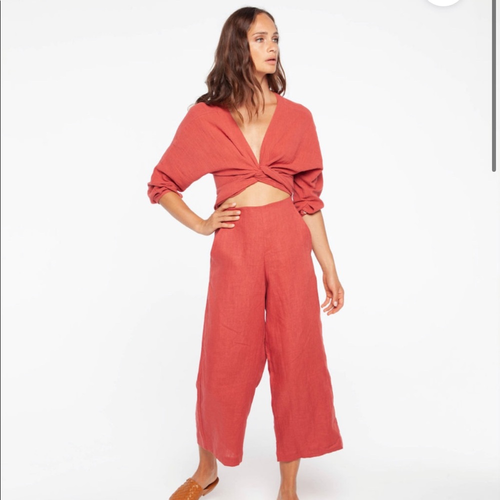 Beautiful red wrap crop top